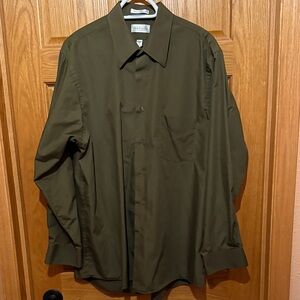 Van Heusen Olive Green Button-Up Shirt